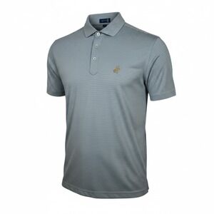 STITCH Golf‎ Polo Shirt Mens Medium Striped Short Sleeve Performance Golf Shirt